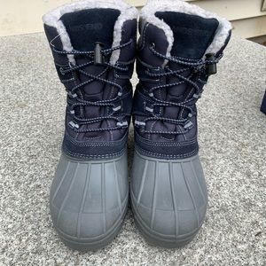 Lands’ End Boys Winter Snow Boots Size 6, Blue Gray